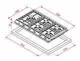 כיריים גז 5 להבות Teka EX9015G תקה