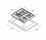 כיריים משולבות גז +אינדוקציה Teka JZC 64322 תקה