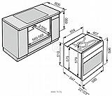 תנור בנוי פירוליטי מילה 76 ליטר דגם Miele H2861 BP Clst