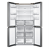 מקרר 4 דלתות MIDEA מקפיא תחתון 470 ליטר דגם 6355 HQ-611R נירוסטה מידאה