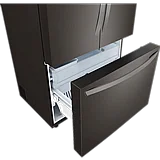 מקרר 3 דלתות מקפיא תחתון LG אל ג’י 750 ליטר GR-B278SE עם התקן שבת נירוסטה מושחרת