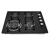 כיריים גז Midea מידאה זכוכית לבן / שחור 60 ס