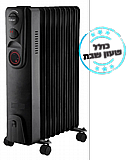 רדיאטור 11 צלעות Fujicom דגם FJ-RD11-2500 שחור כולל שעון שבת מובנה פוג'יקום