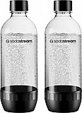 זוג בקבוקי פלסטיק (פט) 1 ליטר Sodastream - שחור / לבן