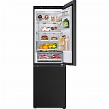 מקרר LG מקפיא תחתון 344 ליטר דגם GR-B374BG עם התקן שבת מובנה גימור זכוכית שחורה