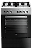 תנור משולב כיריים 72 ליטר דגם FSE62120D בקו BEKO לבן / נירוסטה