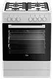 תנור משולב כיריים 72 ליטר דגם FSE62120D בקו BEKO לבן / נירוסטה