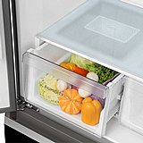 מקרר 4 דלתות מקפיא תחתון 605 ליטר האייר דגם Haier HRF-7100FB עם התקן שבת מובנה בגימור זכוכית שחורה
