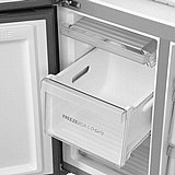 מקרר 4 דלתות מקפיא תחתון 605 ליטר האייר דגם Haier HRF-7100FB עם התקן שבת מובנה בגימור זכוכית שחורה