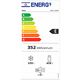 מקרר 4 דלתות מקפיא תחתון 605 ליטר האייר דגם Haier HRF-7100FB עם התקן שבת מובנה בגימור זכוכית שחורה