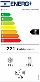 מקרר אלקטרולוקס Electrolux מקפיא עליון 344 ליטר דגם ETM3400SC כסוף