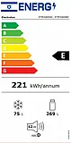 מקרר אלקטרולוקס Electrolux מקפיא עליון 344 ליטר דגם ETM3400BC שחור