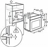 תנור בנוי פירוליטי 9 תוכניות 71 ליטר AEG 5000 Series ABA55411B אאג זכוכית שחורה