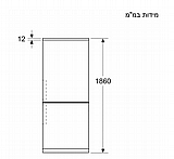 מקרר עם מקפיא תחתון siemens סימנס 186x60 cm פלדה שחורה מוברשת נגד טביעות אצבע דגם Total noFrost KG36NXXDF