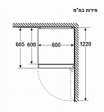 מקרר עם מקפיא תחתון siemens סימנס 186x60 cm פלדה שחורה מוברשת נגד טביעות אצבע דגם Total noFrost KG36NXXDF