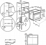 תנור אפייה בנוי משולב מיקרו 43 ליטר דגם Electrolux EVL6E46H אלקטרולוקס שחור