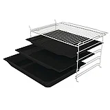 גורנייה תנור בנוי פירולטי gorenje בגימור זכוכית שחורה 60 ס