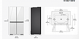 מקרר Samsung Bespoke סמסונג ביספוק דגם RM70F63REBML זכוכית שחורה