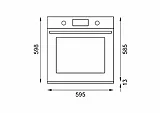 bertazzoni תנור בנוי ברטזוני דגם F609PROESN שחור מט קרבון 60 ס