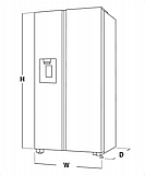 סמסונג samsung מקרר 4 דלתות בטכנולוגיית Triple cooling דגם RF72DG9620SR בנפח 646 ליטר