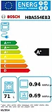 תנור בנוי 71 ליטר דגם HBA554EB3 בוש BOSCH שחור אחריות היבואן הרשמי