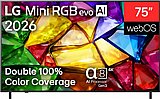 טלוויזיה חכמה LG 75'' Mini RGB evo AI MRGB85 4K Smart TV 75MRGB85B6C
