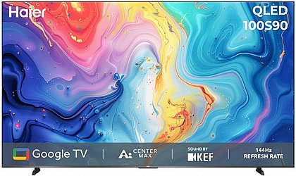 ��� �������� ���� 100 ����' Haier 4K Direct Mini LED Google TV H100S90FUX