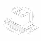 קולט אדים אליקה Elica בנוי מדגם BOXINLX-IXA רוחב 90 ס