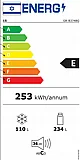 מקרר מקפיא תחתון רוחב 60 ס”מ LG אל ג’י GRB374BG זכוכית שחורה
