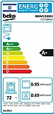 תנור בנוי 72 ליטר דגם BBIM13300X בקו Beko זכוכית שחורה