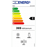 מקרר 4 דלתות מקפיא תחתון 681 ליטר Haier HRF 825FW עם יצרן קרח חשמלי והתקן שבת מובנה גימור זכוכית לבנה