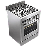 תנור משולב כיריים 4 להבות 60 ס