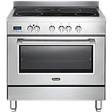 תנור אפייה משולב כיריים אינדוקציה DeLonghi 90 PRO96MXINED דלונגי צבע נירוסטה