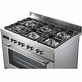 תנור אפיה משולב כיריים 6 להבות 90 ס”מ DeLonghi דלונגי PRO966MX-IL נירוסטה
