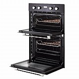 תנור אפיה בנוי דו תאי 60 ס”מ DeLonghi דלונגי DBIS87EDN זכוכית שחורה