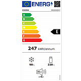 מקרר מקפיא תחתון 336 ליטר נטו Hisense RB440N4BCE הייסנס צבע נירוסטה מוברשת