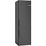 מקרר 4 דלתות נירוסטה שחורה עם קיט חיבור בוש BOSCH KGN36VXCT