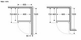 מקרר 4 דלתות נירוסטה שחורה עם קיט חיבור בוש BOSCH KGN36VXCT
